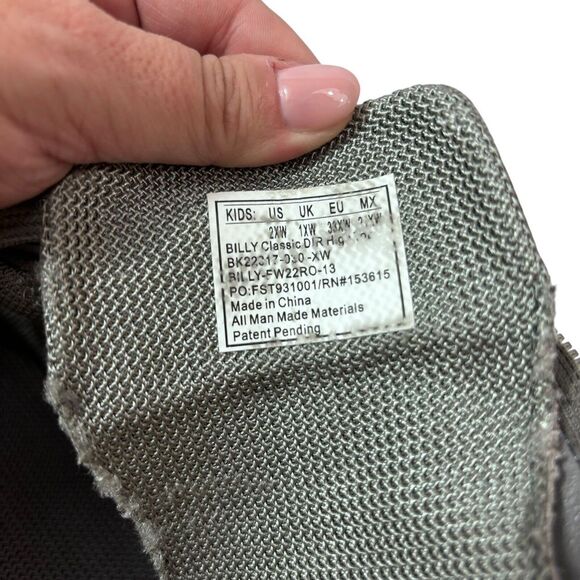 BILLY Footwear Classic High Top Adaptive Sneakers Gray Size 2 Unisex - Picture 8 of 8